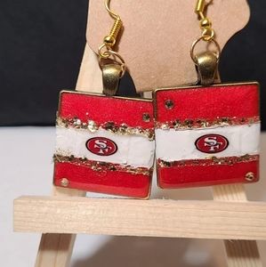 49er earrings square
